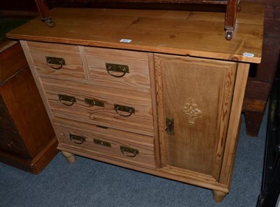 Lot 441 - Four drawer pine cupboard