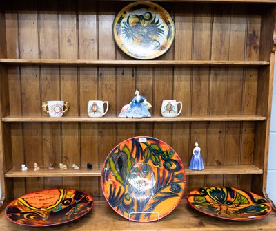 Lot 265 - Three Poole Pottery Chargers, designed by...