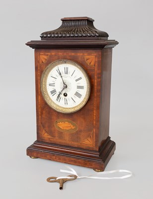 Lot 213 - A Mahoagnay Inlaid Mantel Timepiece, Retailed...