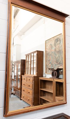 Lot 1313 - A Large Mahogany Framed Mirror, with bevelled...