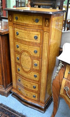 Lot 454 - Modern French style inlaid chest of seven drawers