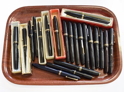 Lot 416 - Fountain Pens, all black cased including...