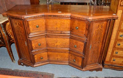 Lot 455 - A carved and inlaid Continental secretaire with shaped front