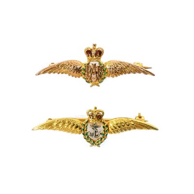 Lot 134 - Two Elizabeth II 9 Carat Gold and Enamel...