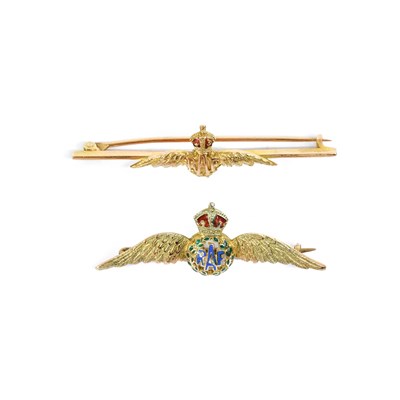 Lot 137 - Two 9 Carat Gold and Enamel Sweetheart...