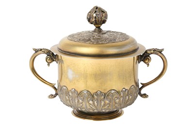 Lot A George V Silver-Gilt Porringer and Cover