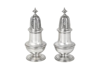 Lot A Pair of Elizabeth II Silver Casters