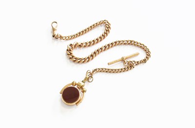 Lot 309 - A Graduated Watch Chain, each link stamped '9'...