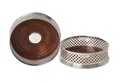 Lot A Pair of Elizabeth II Silver Wine Coasters