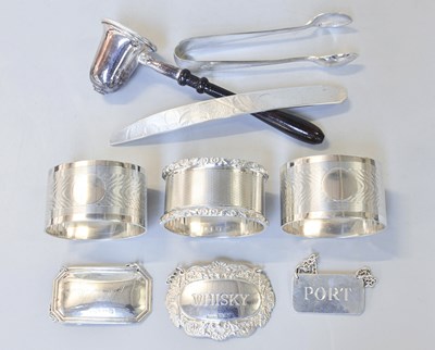 Lot 104 - A Collection of Assorted Silver, including a...