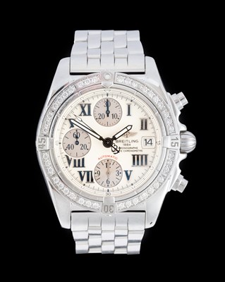 Lot 2167 - Breitling: A Stainless Steel Diamond Set...