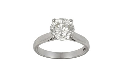 Lot 2105 - A Platinum Diamond Solitaire Ring the round...