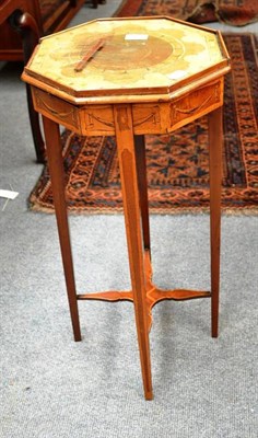 Lot 465 - Hexagonal inlaid occasional table