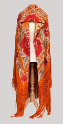 Lot 2130 - Early 20th Century Chinese Orange Silk Large...