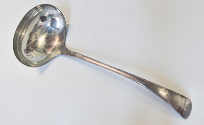 Lot 111 - A George V Silver Soup-Ladle, by John and...
