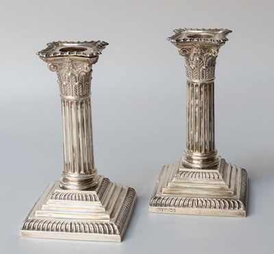Lot 13 - A Pair of Victorian Candlesticks, by Atkin...