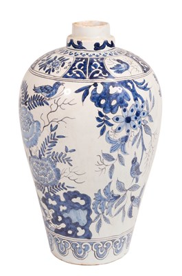 Lot 135 - A Dutch Delft Jar, 18th century, high...