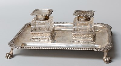 Lot 35 - An Edward VII Silver Inkstand, by John and...