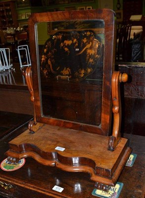 Lot 473 - A Victorian mahogany toilet mirror