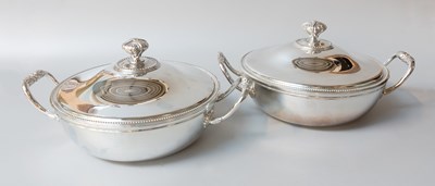 Lot 51 - A Pair of French Silver Plate Entrée-Dishes...