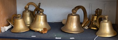 Lot 166 - Six Various 19th Century and Later Brass Wall...