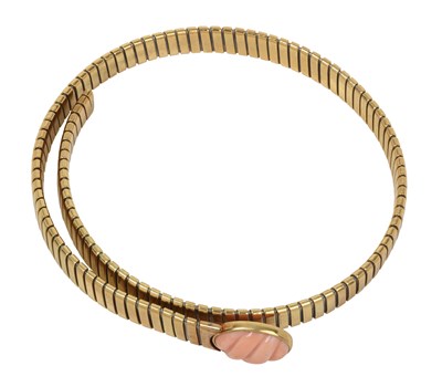 Lot 2223 - A Coral Necklace the yellow ribbed collar...