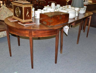 Lot 476 - Mahogany D-end dining table