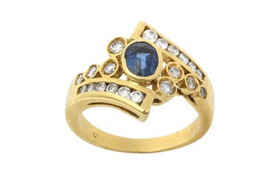 Lot 2234 - A Synthetic Sapphire and Diamond Crossover...