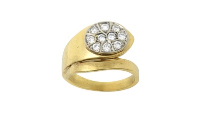 Lot 2345 - A Diamond Ring modelled as a yellow stylised...
