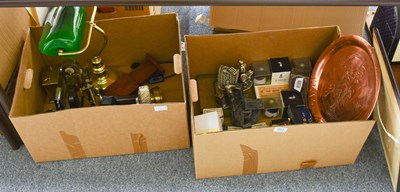 Lot 203 - Decorative Desk Top Items, including inkwells,...