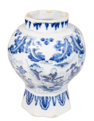 Lot 134 - A Delft Jar, circa 1700, of octagonal baluster...