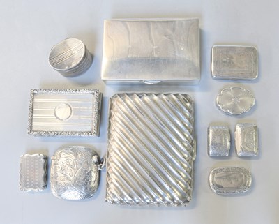 Lot 86 - A Collection of Assorted Silver Boxes,...