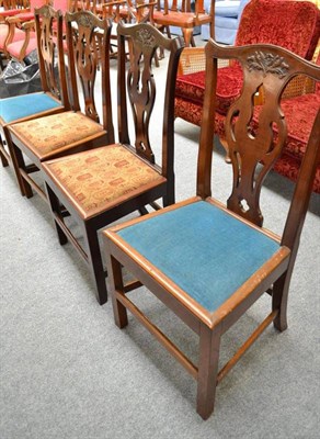 Lot 488 - Set of four mahogany 19th century dining chairs