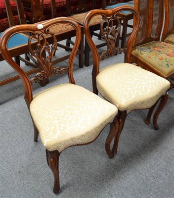 Lot 489 - Pair of Victorian rosewood chairs