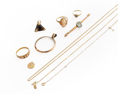 Lot 287 - A Small Quantity of Jewellery, including a 9...