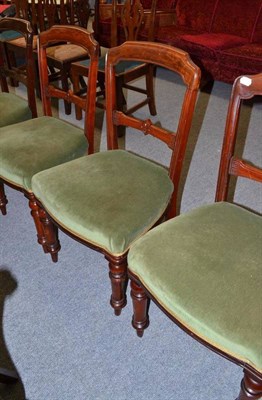 Lot 491 - Four Victorian mahogany dining chairs