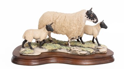 Lot 36 - Border Fine Arts 'Mule Ewe and Lambs', model...