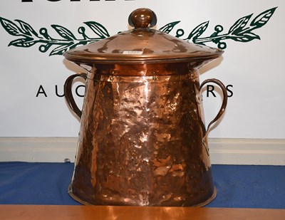 Lot 1227 - An Arts & Crafts Copper Log Bin, 43cm high