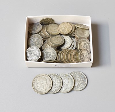 Lot 432 - Mixed British Pre-1947 Silver Coinage, 50%...