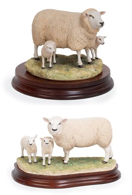 Lot 53 - Border Fine Arts 'Texel Ewe and Lambs', model...