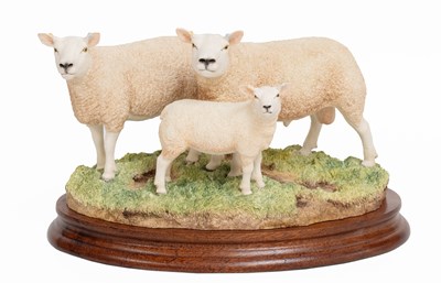 Lot Border Fine Arts 'Texel Ram, Ewe and Lamb',...