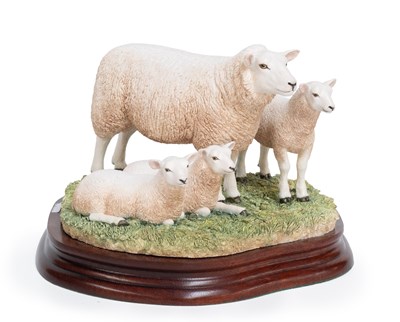 Lot 35 - Border Fine Arts 'Lleyn Ewe and Lambs', model...