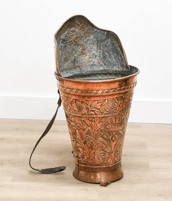 Lot 672 - A French Copper Grape Hod, late 19th century,...
