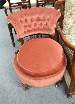 Lot 496 - A Victorian upholstered occasional chair