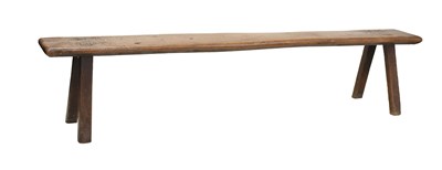 Lot 493 - An Elm Pig Bench, 19th century, the...