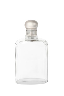 Lot A George V Silver-Mounted Cut-Glass Spirit-Flask