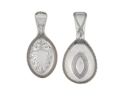 Lot Two George III Silver Caddy-Spoons