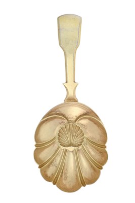 Lot A George III Silver-Gilt Caddy-Spoon