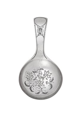 Lot A George III Silver Caddy-Spoon