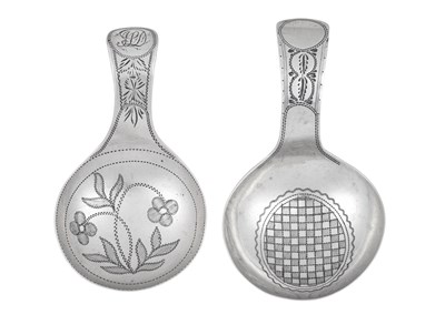 Lot Two George III Silver Caddy-Spoons